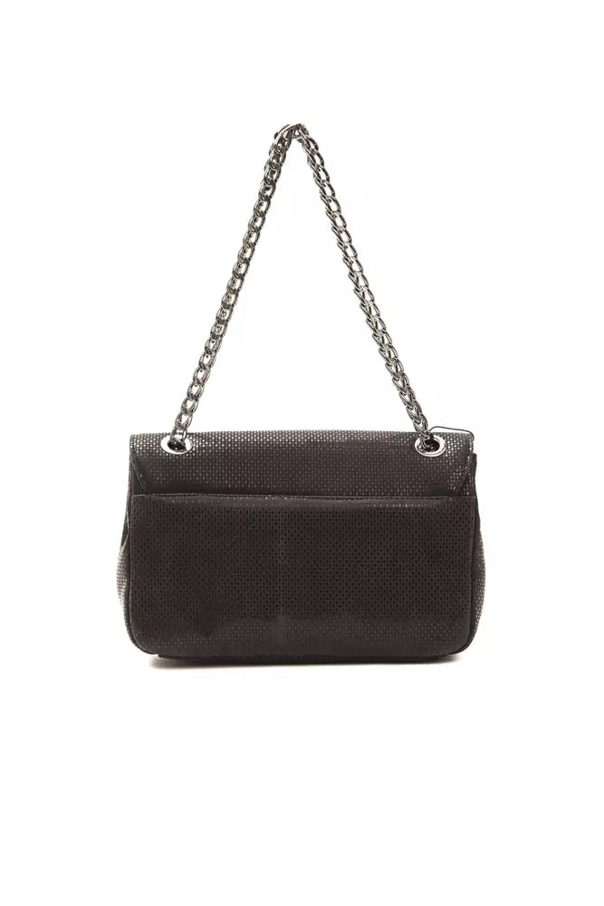Pompei Donatella Black Leather Shoulder Bag for Women