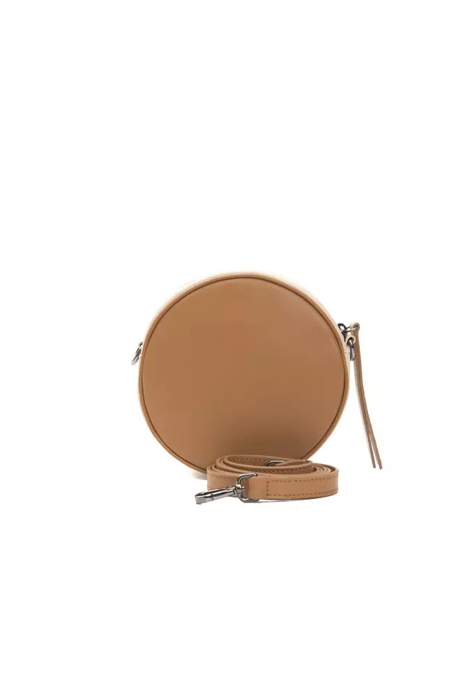 Pompei Donatella Braune Leder-Crossbody-Tasche für Damen