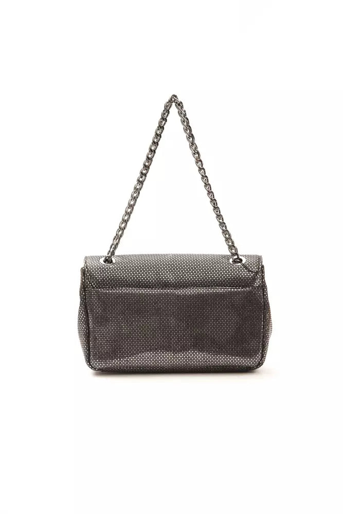 Pompei Donatella Grey Leather Women's Crossbody Bag