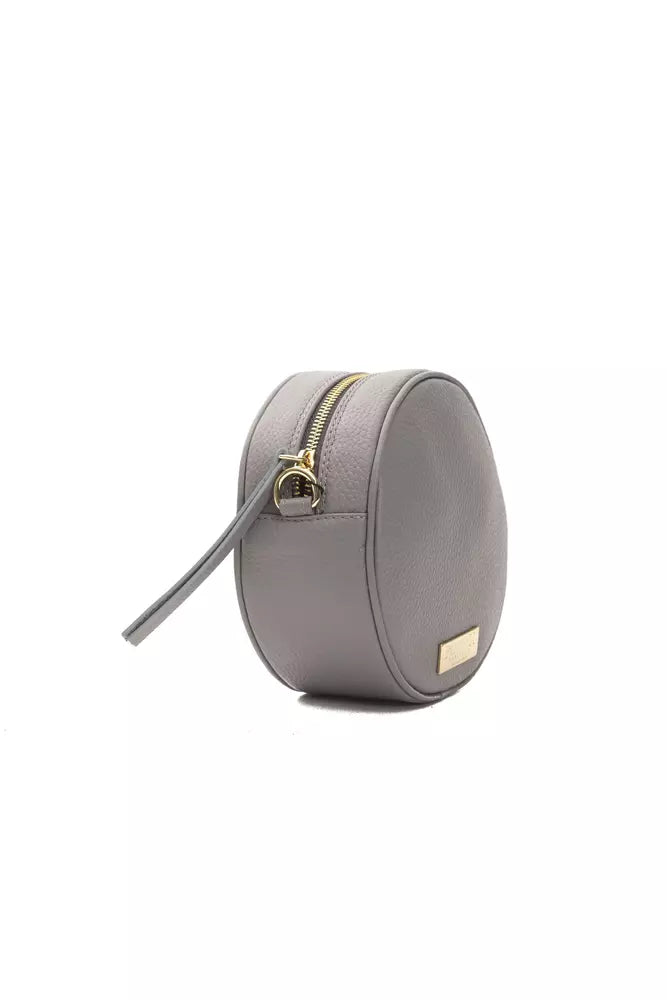 Pompei Donatella Grey Leather Women Crossbody