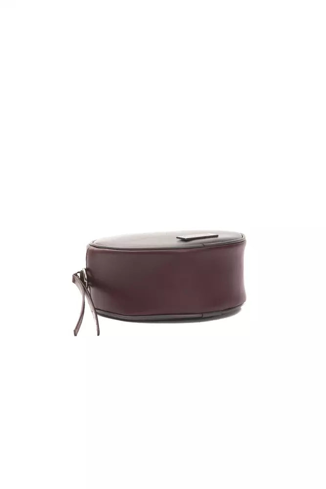 Pompei Donatella Burgundy Leather Women's Crossbody Bag