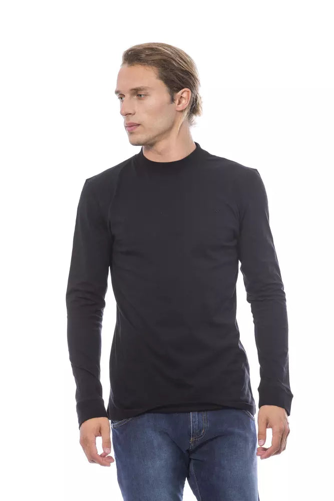 Verri Schwarzer Herren-Pullover aus Baumwolle