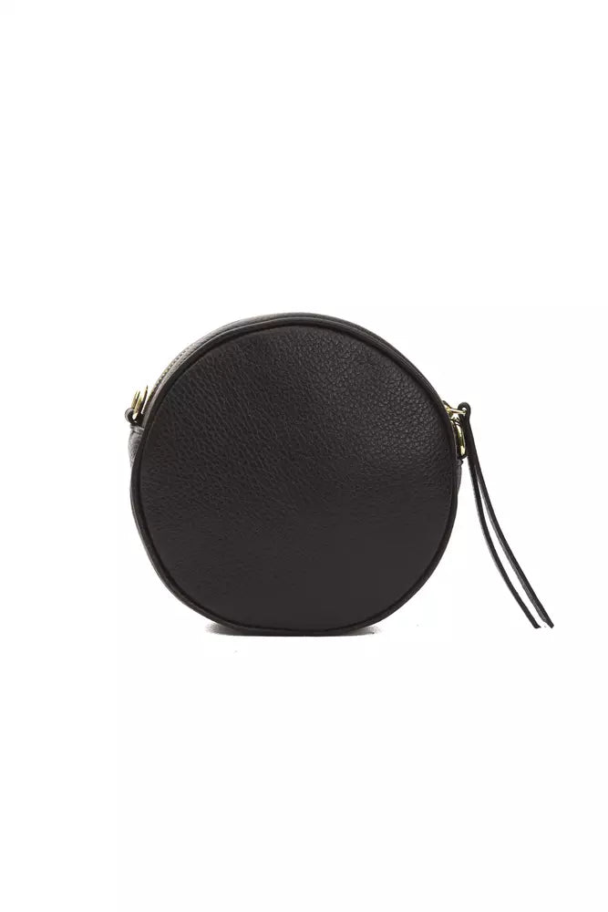 Pompei Donatella Schwarze Leder-Crossbody-Tasche für Damen