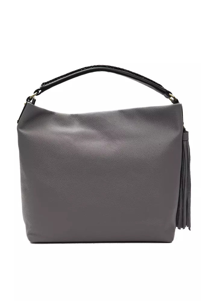 Pompei Donatella Graue Ledertasche für Damen