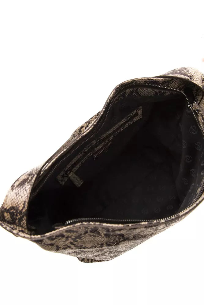 Pompei Donatella Braune Leder-Umhängetasche für Damen