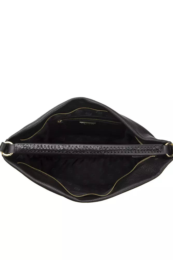 Pompei Donatella Black Leather Shoulder Bag for Women