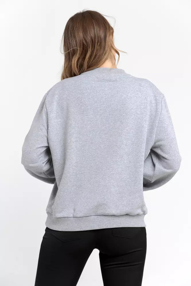 Trussardi Grey Women's Cotton Sweatshirt