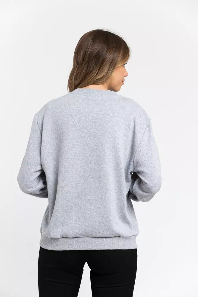 Trussardi Kadın Gri Pamuklu Sweatshirt