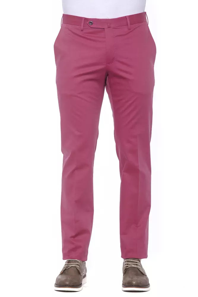 PT Torino Fuchsia-Multicolored Men's Cotton Trousers