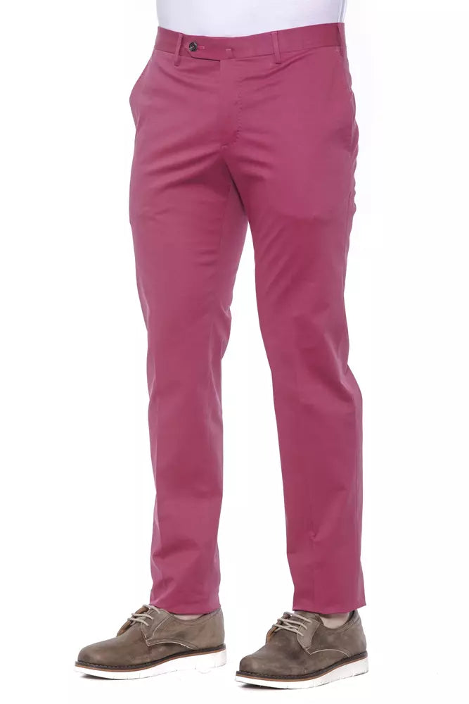 PT Torino Fuchsia-Multicolored Men's Cotton Trousers
