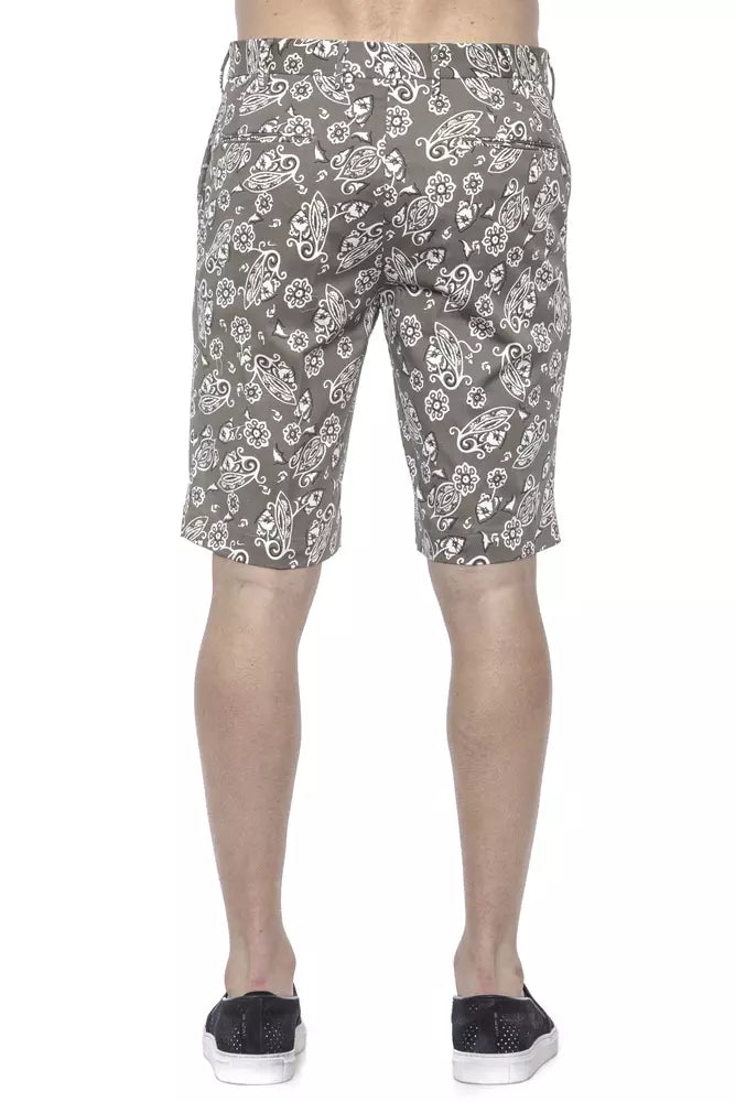 PT Torino Green Men's Cotton Bermuda Shorts