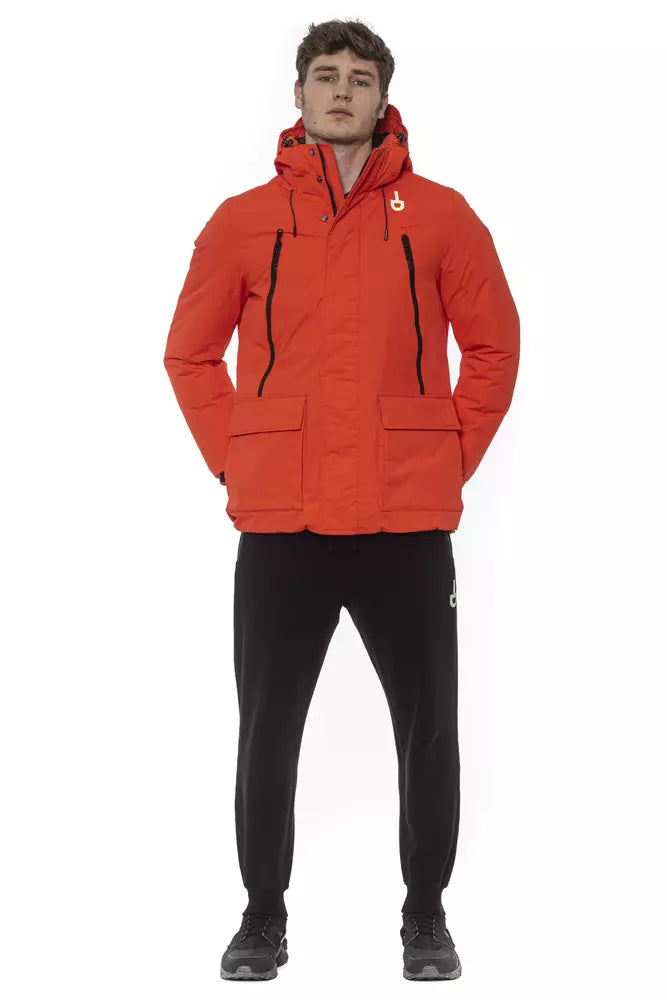 Tond Red Polyester Jacket for Men