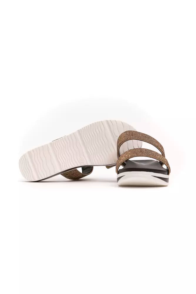 Péché Originel Beige Textil-Sandalette