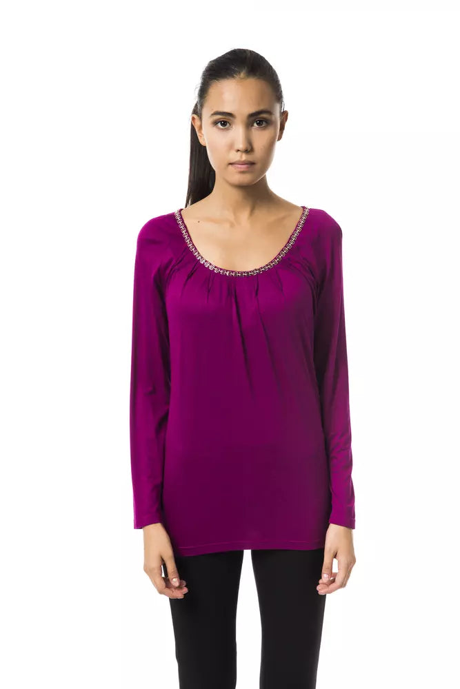 BYBLOS purple viscose women's top