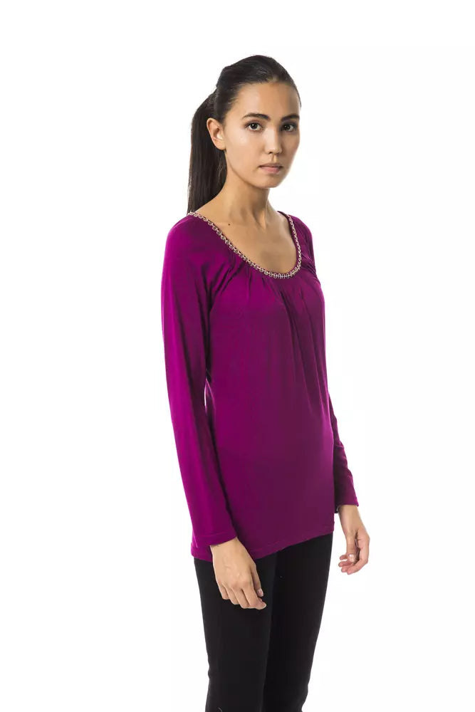BYBLOS purple viscose women's top