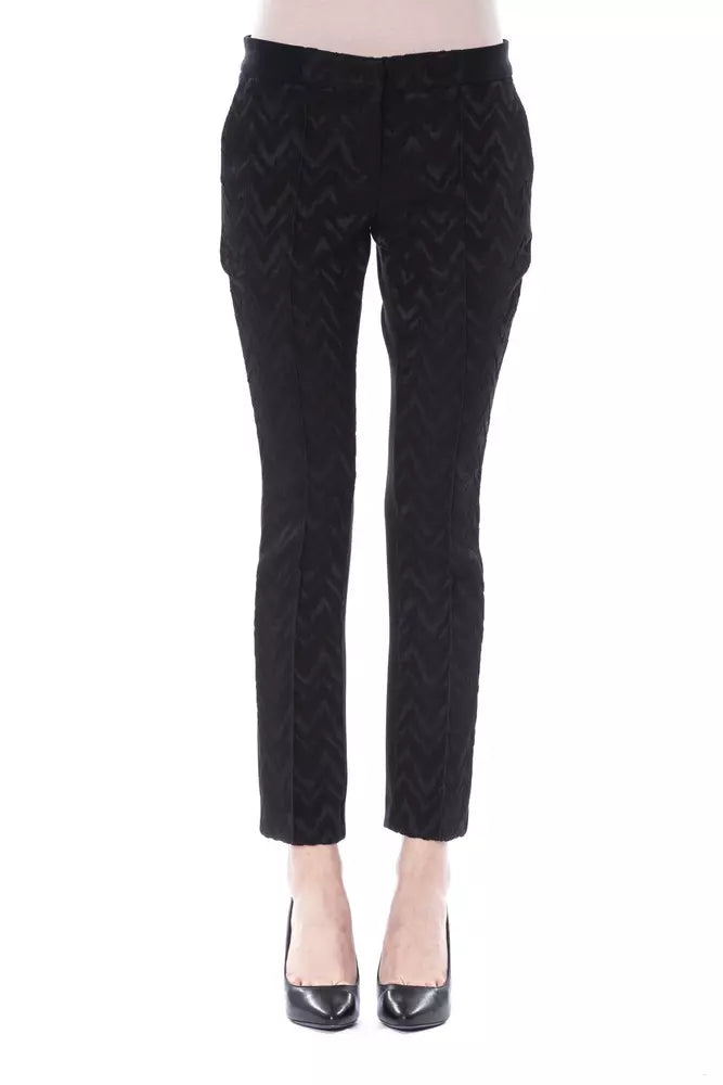 BYBLOS Black Marabou Women's Trousers