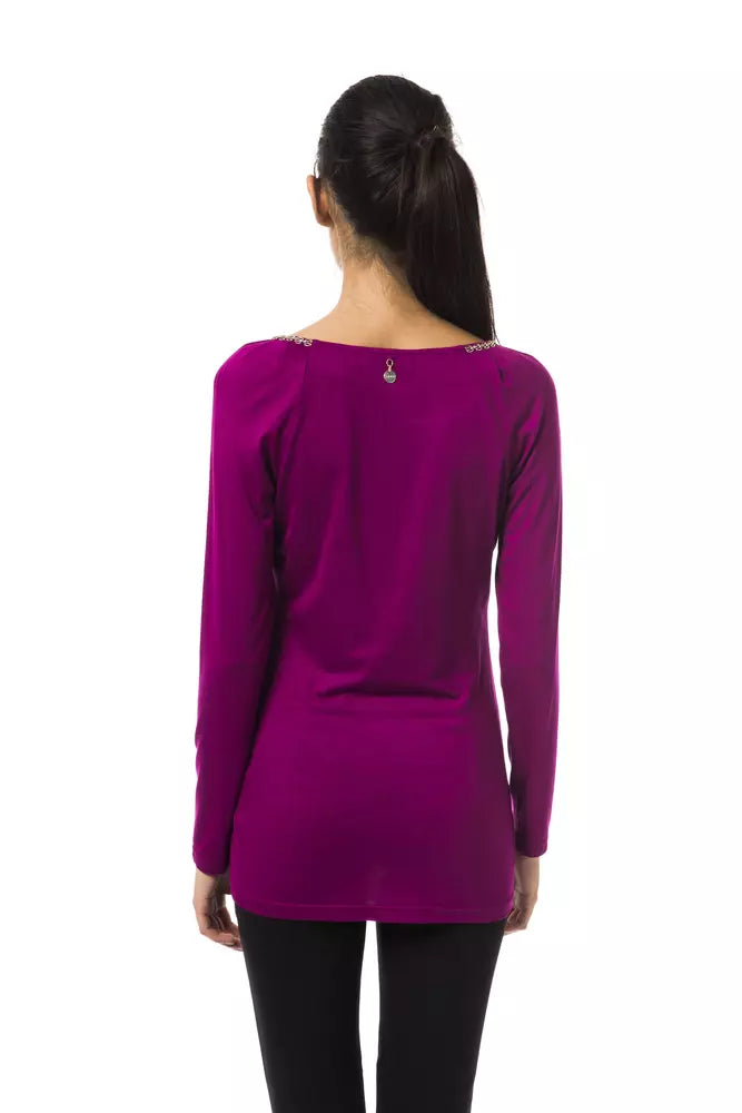 BYBLOS purple viscose women's top