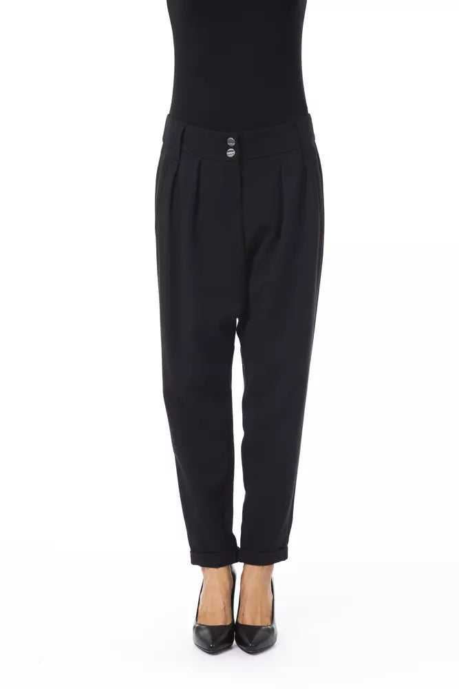 BYBLOS Black Polyester Trousers for Women