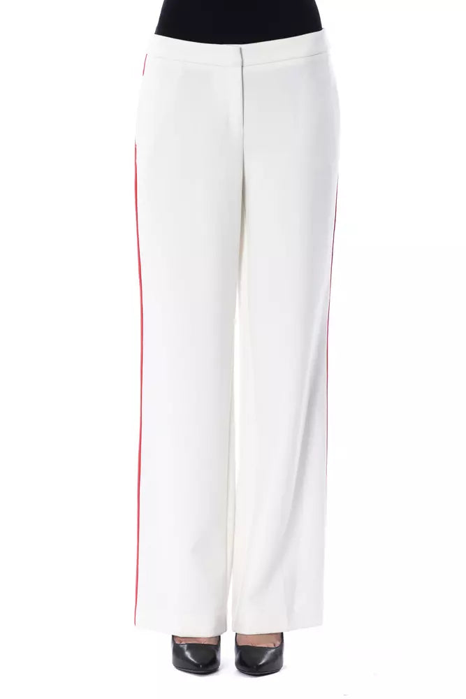 BYBLOS White women's trousers made of polyester