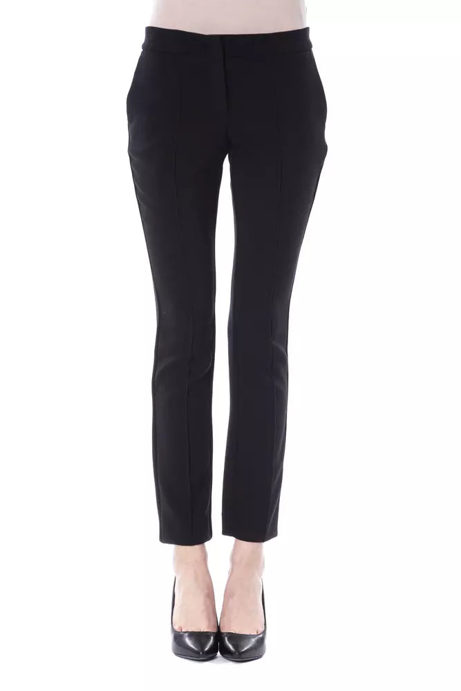 BYBLOS Black women's trousers made of polyester