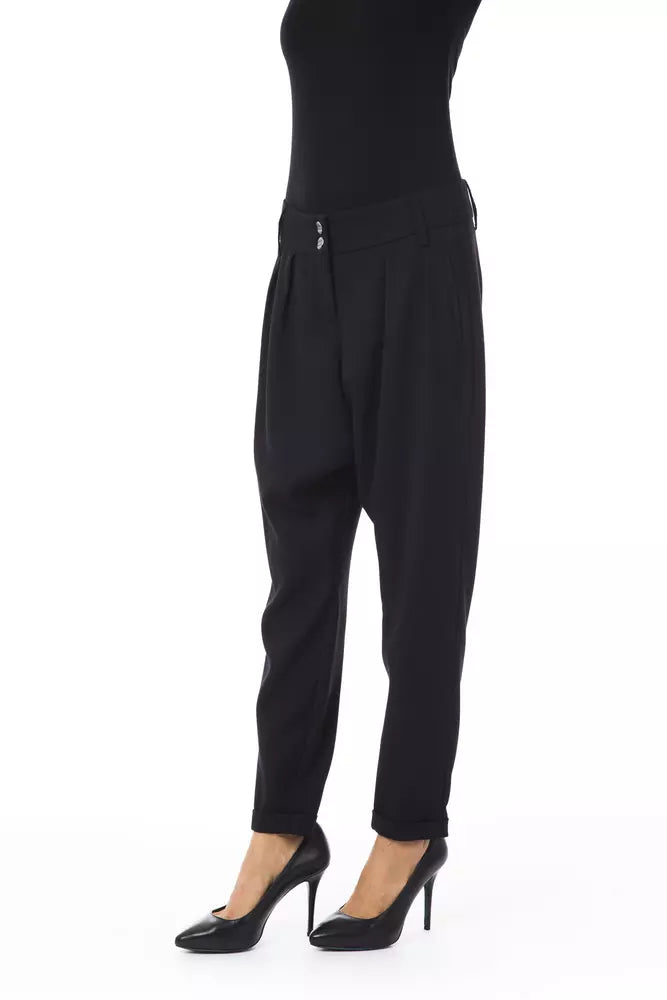 BYBLOS Black Polyester Trousers for Women