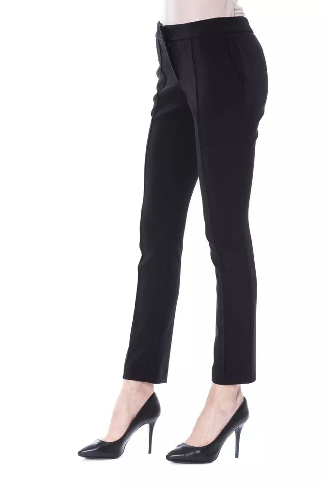 BYBLOS Black women's trousers made of polyester