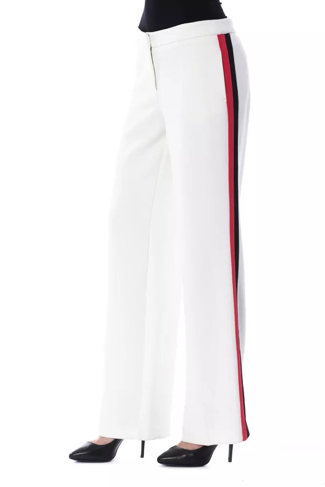 BYBLOS White women's trousers made of polyester