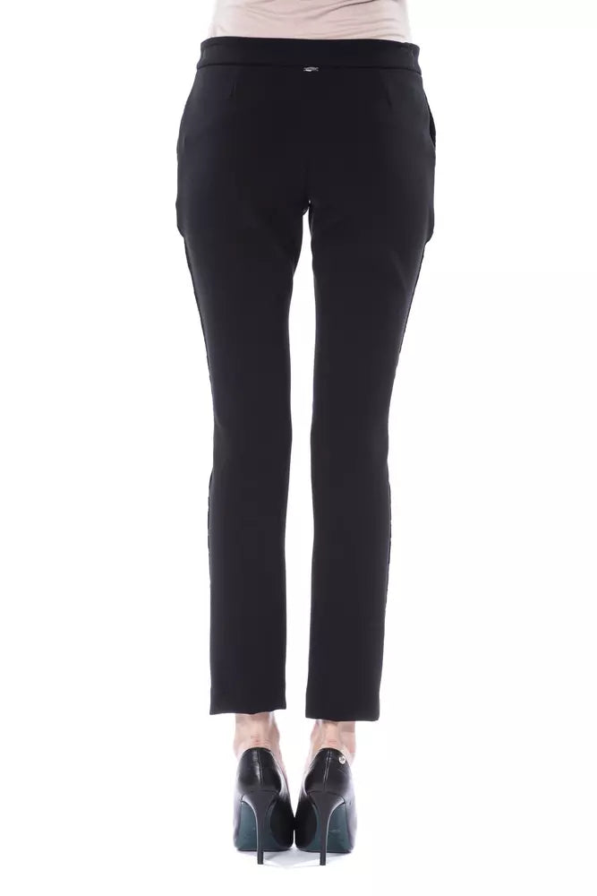 BYBLOS Black Marabou Women's Trousers
