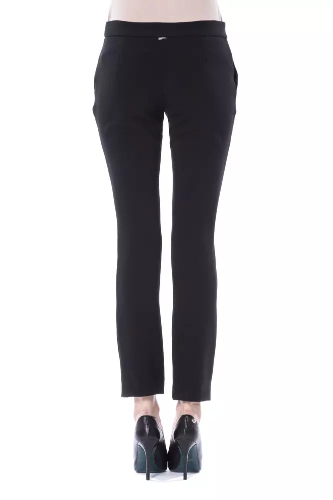 BYBLOS Black women's trousers made of polyester