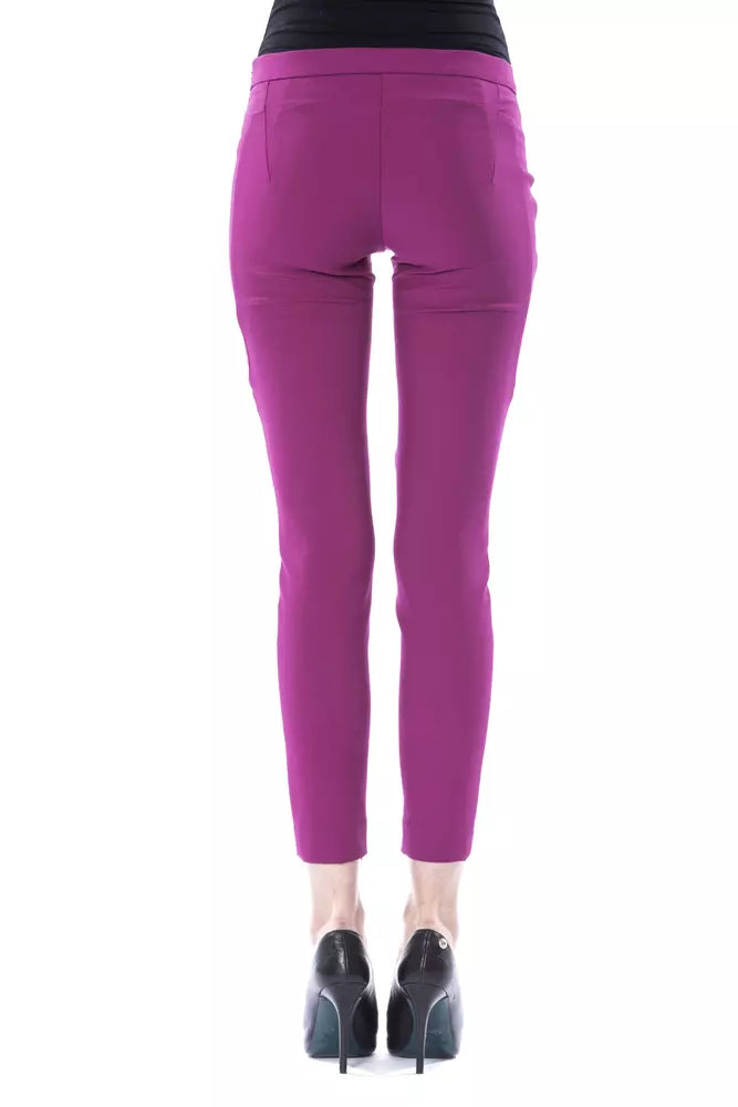 BYBLOS Purple Polyester Women's Trousers