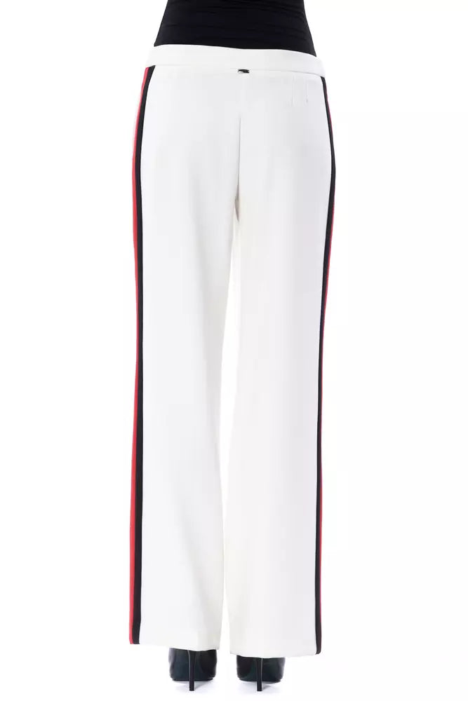 BYBLOS White women's trousers made of polyester