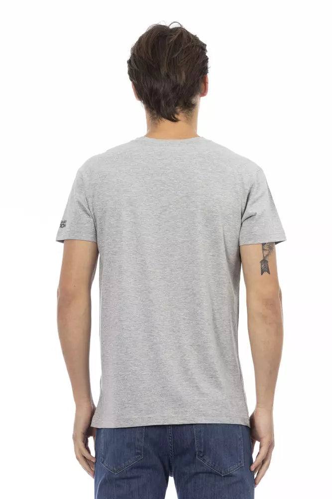 Trussardi Action Grey Cotton T-Shirt for Men