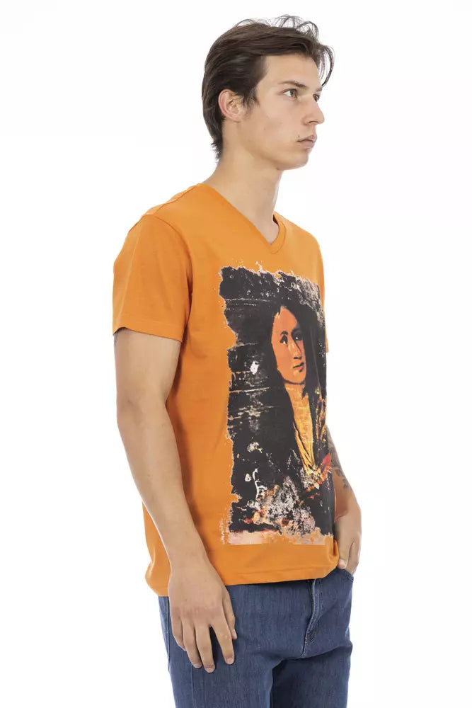 Trussardi Action Orange Cotton T-Shirt for Men
