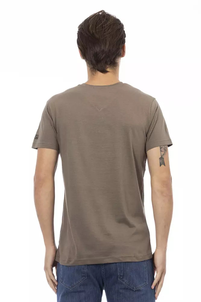 Trussardi Action Brown Cotton T-Shirt for Men