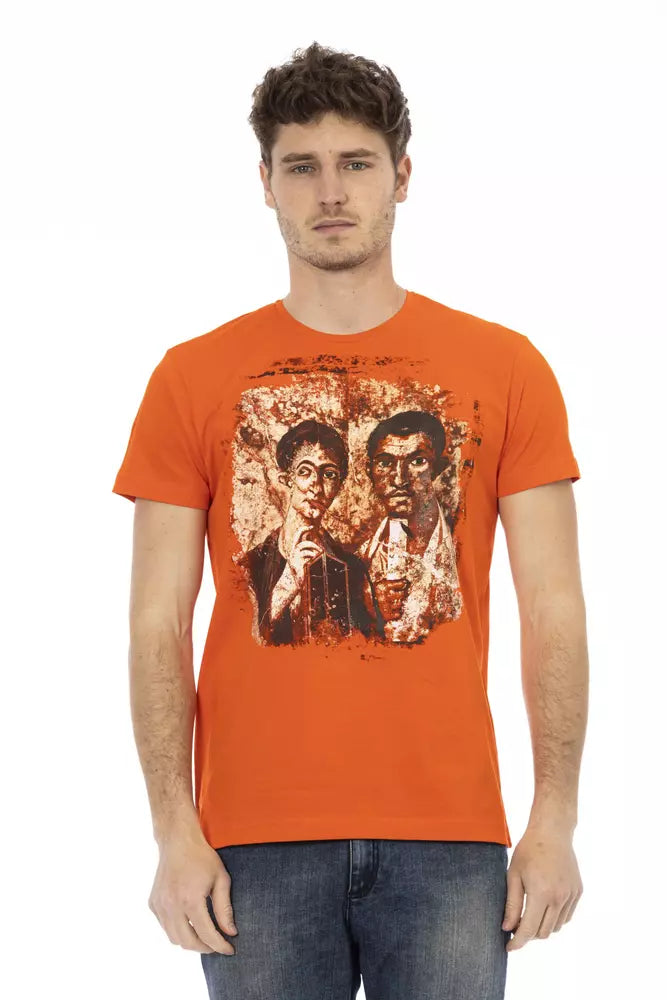 Trussardi Action Orange-farbenes Baumwoll-T-Shirt für Herren