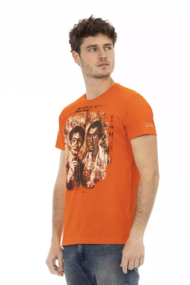 Trussardi Action Orange-farbenes Baumwoll-T-Shirt für Herren