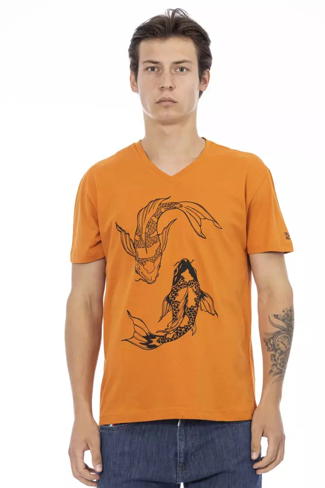 Trussardi Action Oranges Cotton T-Shirt for Men
