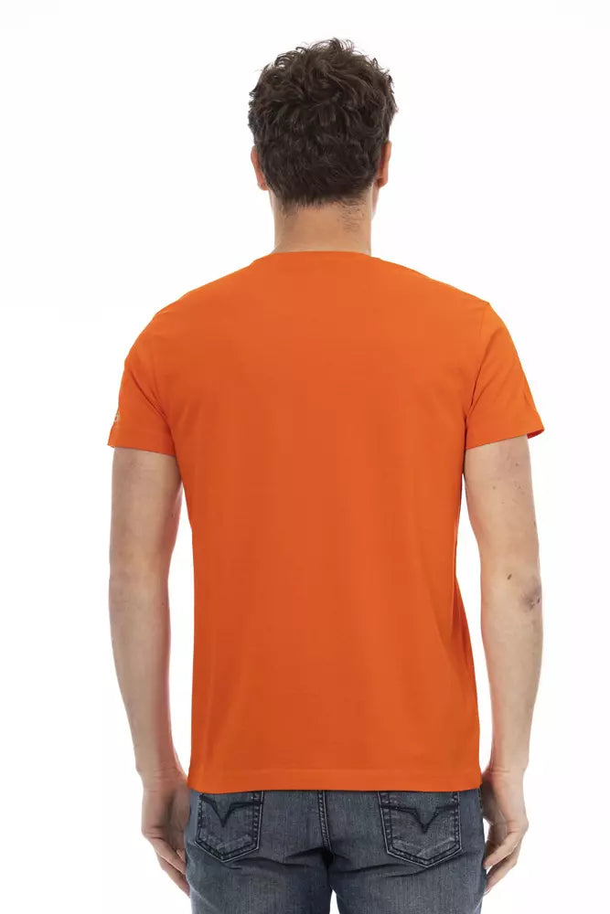 Trussardi Action Orange-farbenes Baumwoll-T-Shirt für Herren
