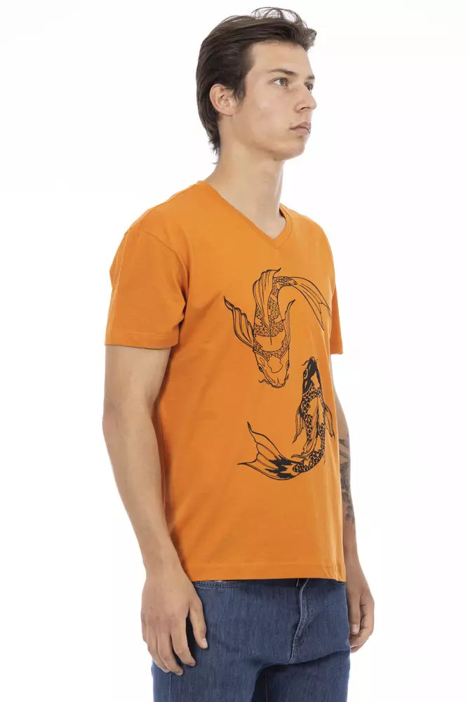 Trussardi Action Oranges Cotton T-Shirt for Men