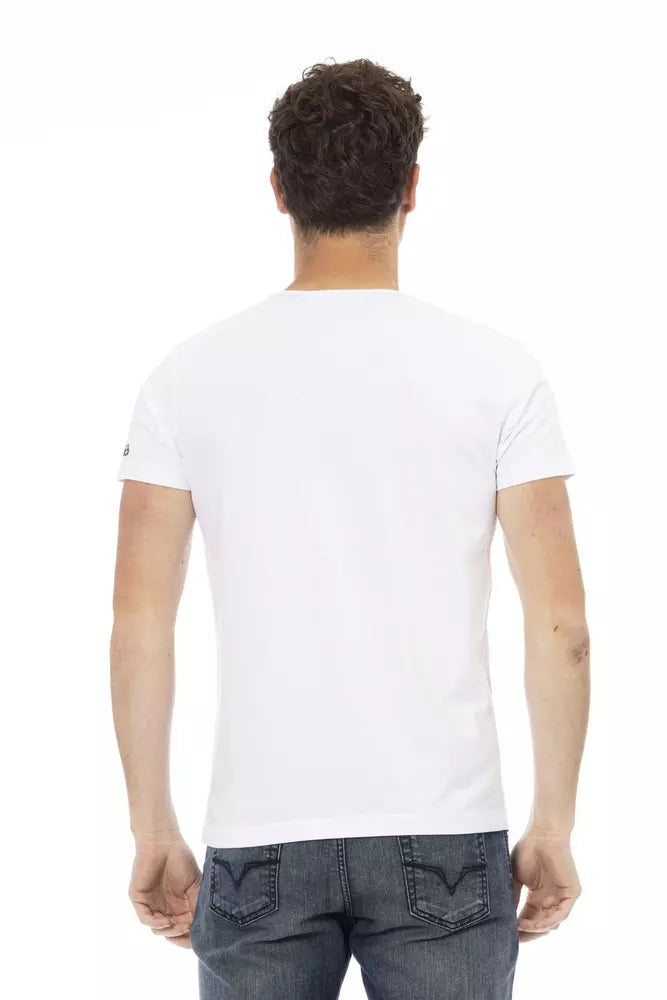 Trussardi Action Weißes Herren-T-Shirt aus Baumwolle
