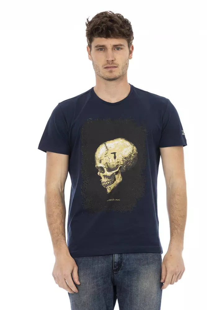 Trussardi Action men's cotton T-shirt in blue
