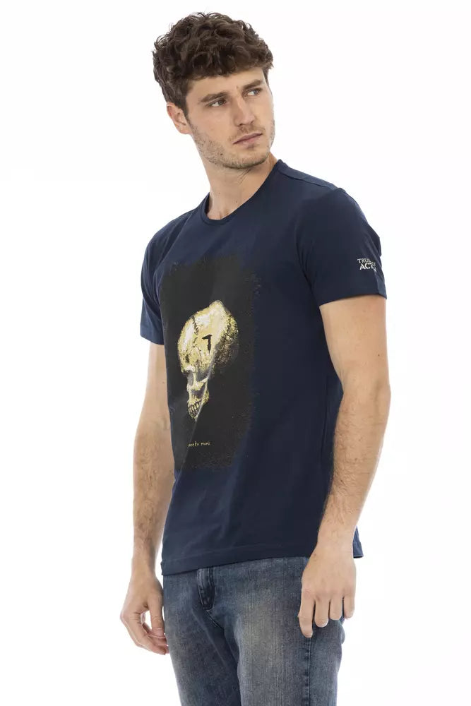 Trussardi Action men's cotton T-shirt in blue