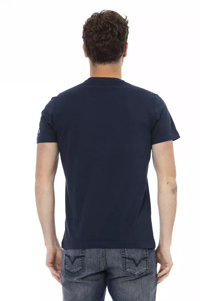 Trussardi Action men's cotton T-shirt in blue