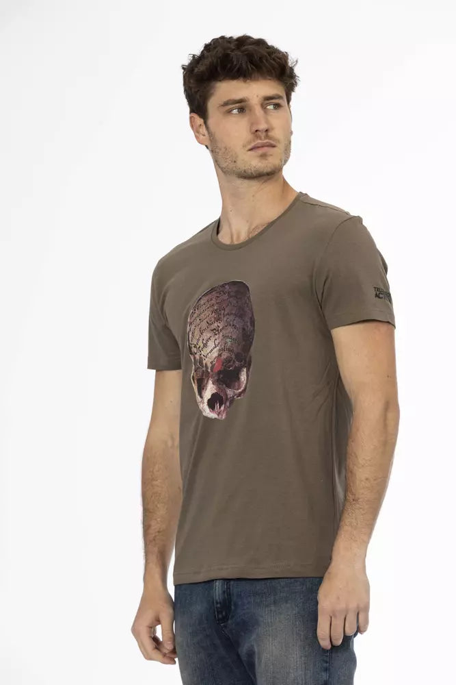 Trussardi Action Brown Cotton T-Shirt for Men