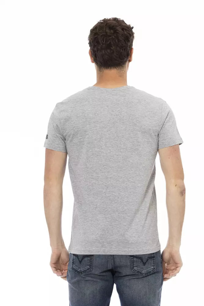 Trussardi Action Grey Cotton T-Shirt for Men