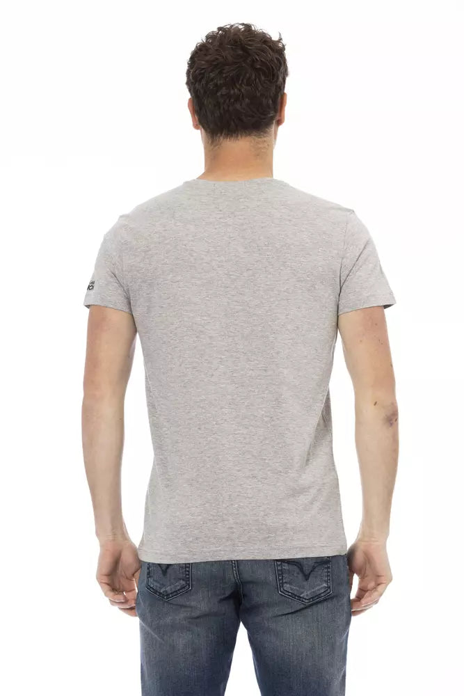 Trussardi Action Grey Cotton T-Shirt for Men