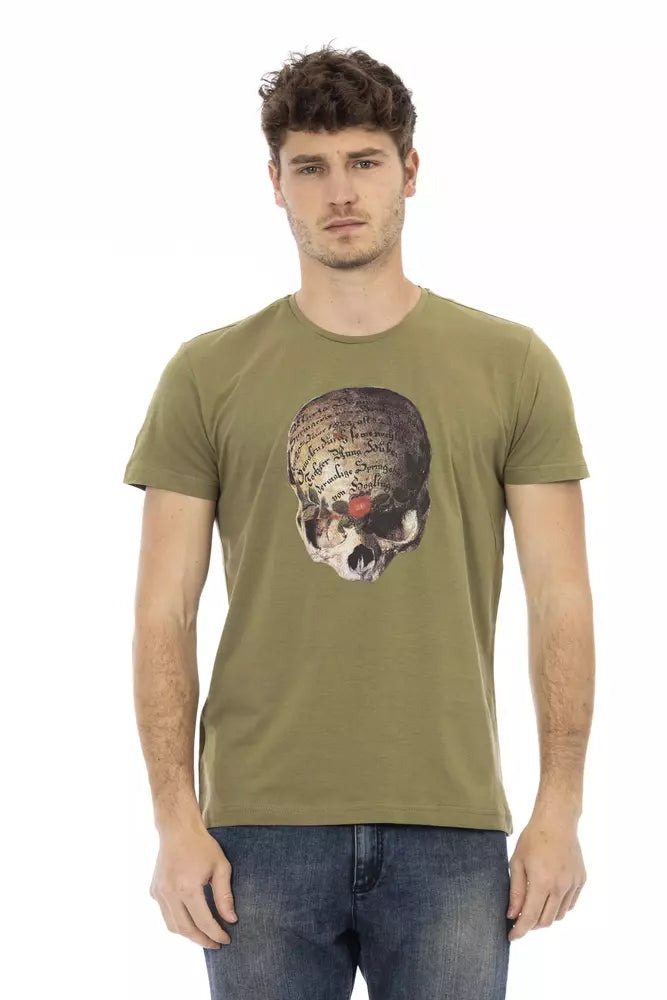 Trussardi Action Grünes Baumwoll-T-Shirt für Herren