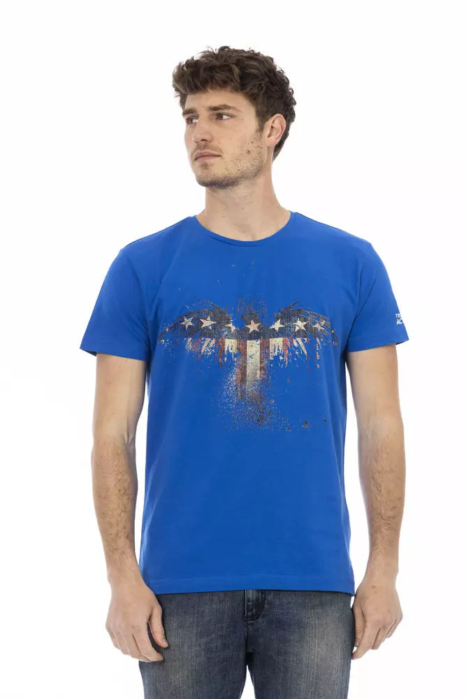 Trussardi Action Men's Cotton T-Shirt in Blue