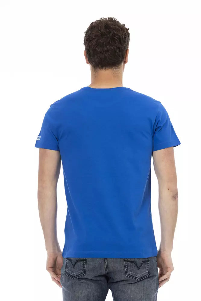 Trussardi Action Herren-T-Shirt aus Baumwolle in Blau
