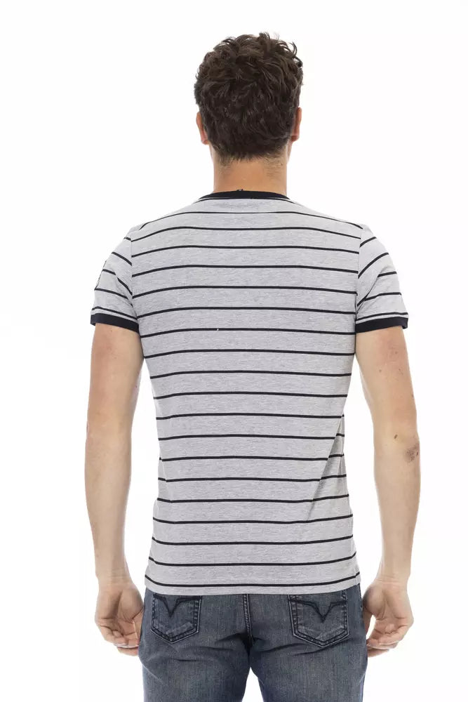 Trussardi Action Grey Cotton T-Shirt for Men